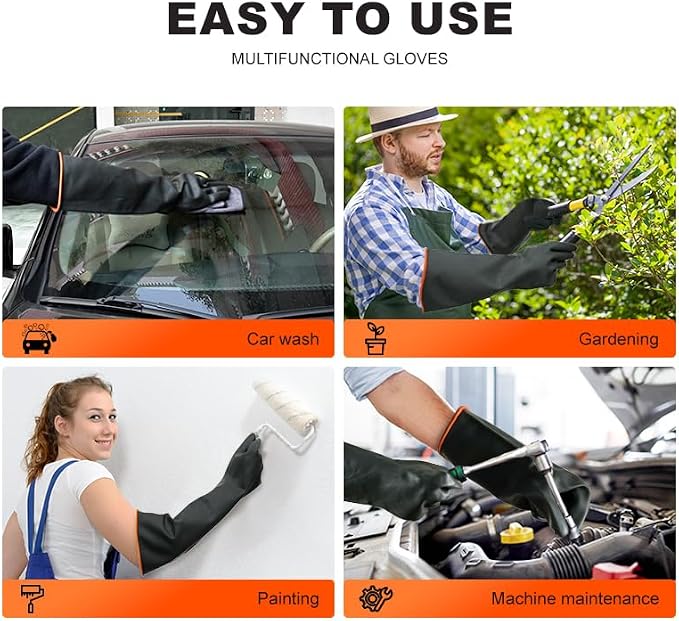 North Tower Heavy-Duty Latex Chemical Resistant Gloves - Image 10