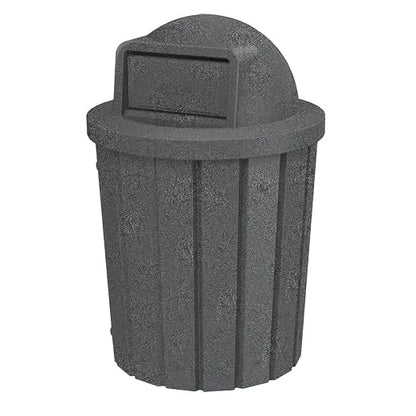 42 Gallon Slated Circle 100% Recycled Plastic Heavy Duty Outdoor Trash Can by SturdyEssentials