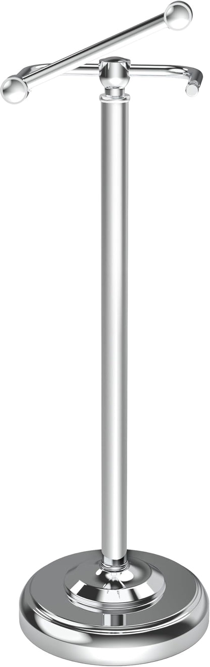 Toilet Paper Holder Stand, Polished Chrome Toilet Paper Holder Free Standing by WZKALY