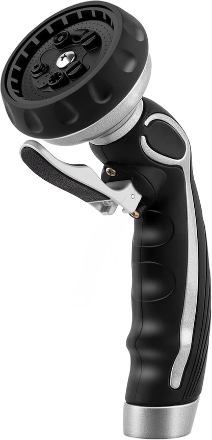 RESTMO Hose Nozzle with Easy Self-Lock Trigger, Heavy Duty Metal Water Hose by Restmo