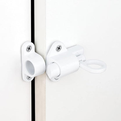 8 Packs Self-Closing Latches，White Spring Door Lock，Resilient Bolt Latch - Image 4