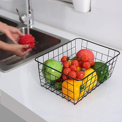 Kitchen Wire Baskets Farmhouse Decor Metal Food Storage Organizer, Household - Image 6