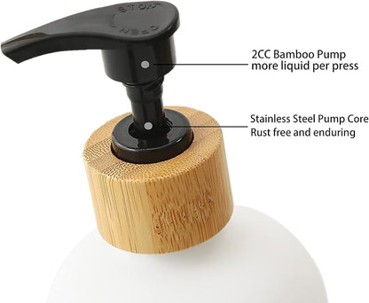 Glass Lotion Dispenser, Refillable Matte Black Hand Lotion Dispenser Suitable - Image 5