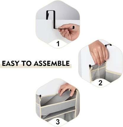 Over The Door Organizer 5-Shelves and 10 Side Pockets, Over The Door Storage - Image 6