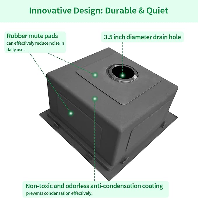 Kitchen Sink, 17 x 19 Inch Drop-in Bar Sink Stainless Steel Topmount Kitchen Sink Single Bowl Workstation Sink with Cutting Board