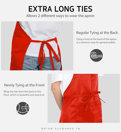 Syntus Apron for Men Women, Adjustable Cooking Kitchen Chef Aprons - Image 6