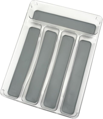 5 Compartments Silverware Tray for Drawer, Plastic Utensil Cutlery Drawer by LeMuna