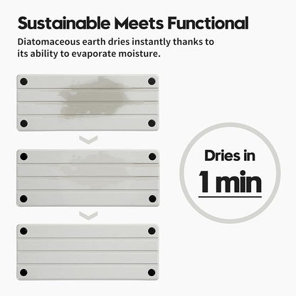 2 Pack Fast Drying Water Absorbing Diatomite Stone Mat Tray - Image 5