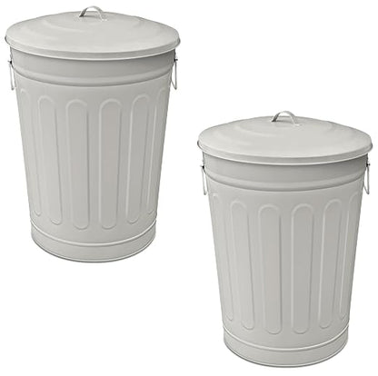 Plexon 13-Gallon Galvanized Steel Round Trash Can by Plexon