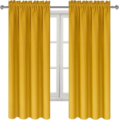 DWCN Yellow Room Darkening Blackout Curtains - Image 9