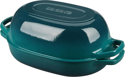 EDGING CASTING Enameled Cast Iron Oval Dutch Oven Pot by EDGINGCOOKWARE