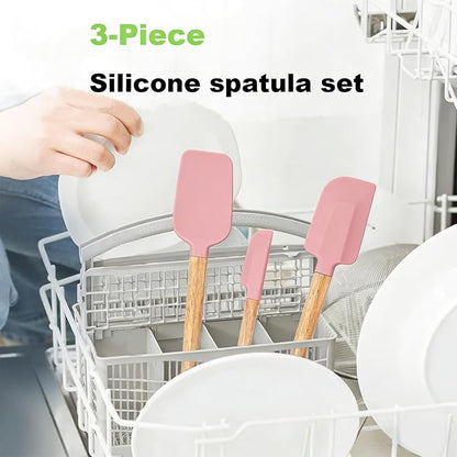 3-Piece Heat Resistant Silicone Spatula Set - Image 3
