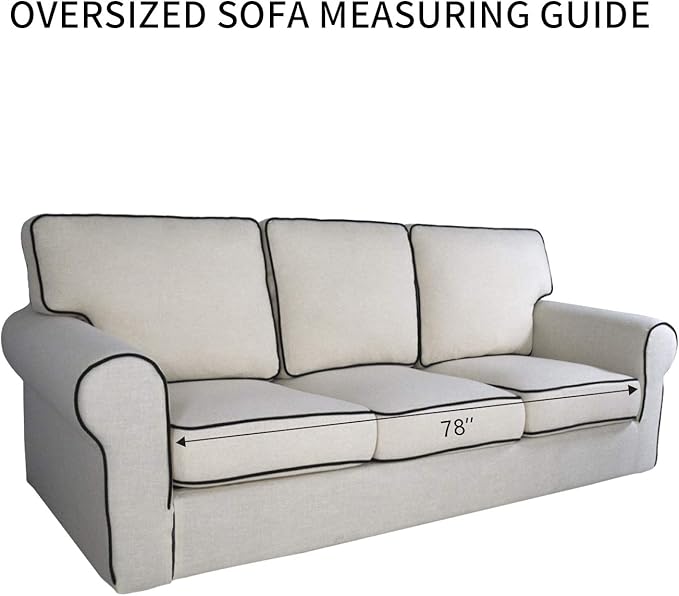 PureFit Reversible Quilted Sofa Cover, Water Resistant Slipcover Furniture Protector, Washable Couch Cover with Non Slip Foam and Elastic Straps for Kids, Pets (X Large, Navy/Navy)