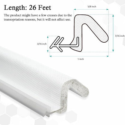 Kerf Weather Stripping Door Seal Strip 26 Ft Q Foam Door Weatherstrip Seal - Image 6