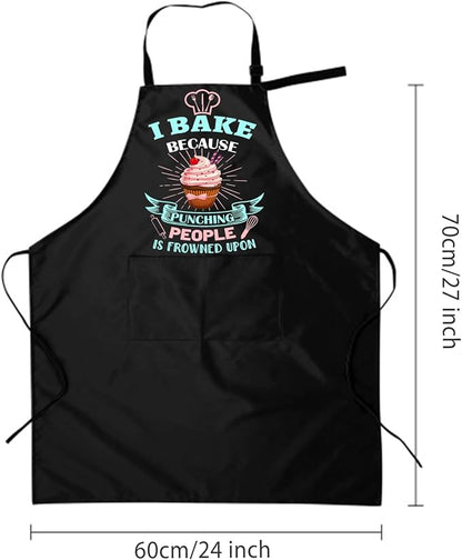 Baking Apron for Women I Baking Because People Is Frowned Aprons Gifts for Men - Image 2