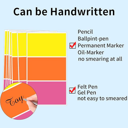STARLIBOO Removable Colored Labels Stickers, 3X5 Inch Removable Large Label - Image 4