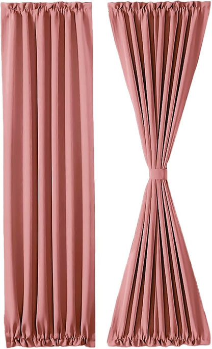 DWCN French Door Curtains – Rod Pocket Thermal Blackout Curtain - Image 7