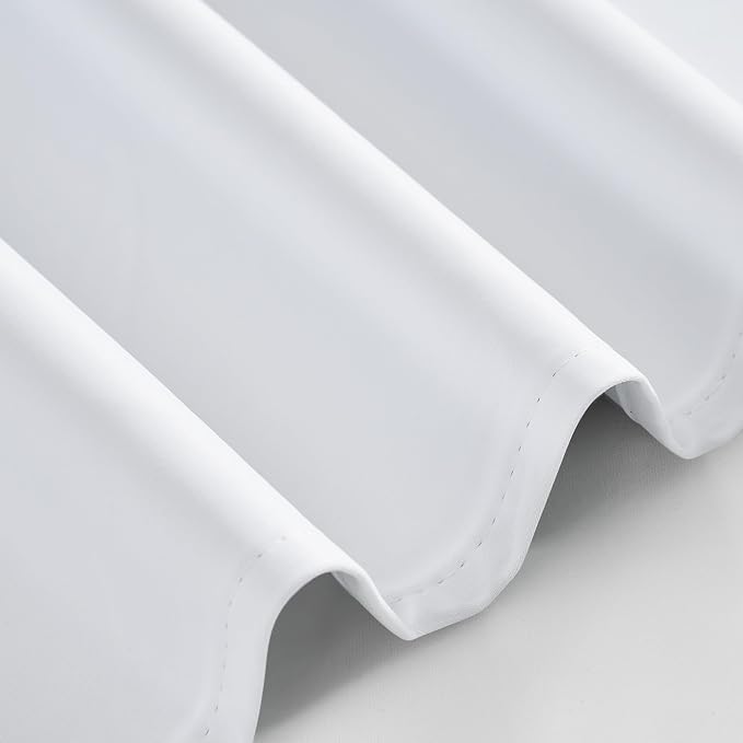 PONY DANCE White Total Blackout Curtains 84 inch Length 2 Panels Set, 100% - Image 5