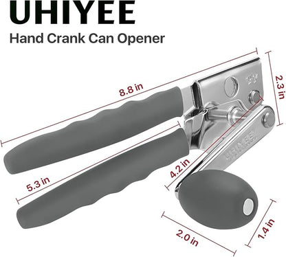 Commercial Can Opener, UHIYEE Hand Crank Can Opener Manual Heavy Duty - Image 7