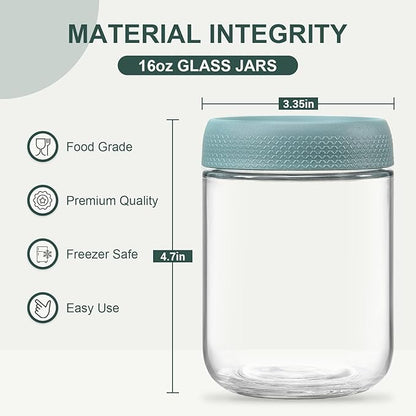 NETANY 6-pack 16oz Glass jars - Image 2