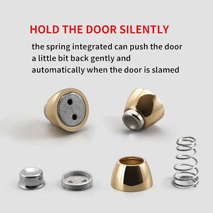 YAGU 1 Pack Magnetic Door Stopper Catch, Zinc Alloy Bright Gold Door Stops - Image 8