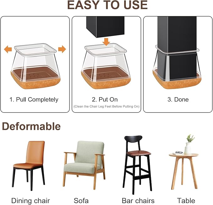 20 Pcs Chair Leg Floor Protectors - Image 4