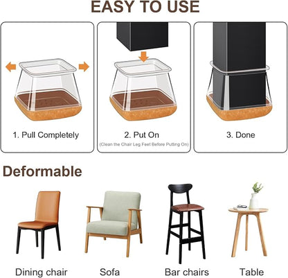 40 Pcs Chair Leg Floor Protectors - Image 5