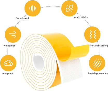 High Density Foam Weather Stripping Door Seal Strip, Insulation Tape Roll - Image 3