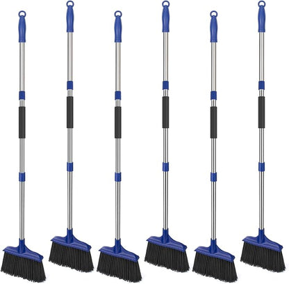 Kefanta 6 Pack Heavy Duty Broom Indoor/Outdoor Commercial Brooms Angle Broom 53 by KeFanta