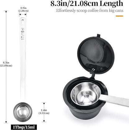 Long Handle Coffee Scoop: 8.3 Inch 18/8 Stainless Steel 1 Tablespoon Metal - Image 2