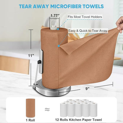 AIDEA Microfiber Cleaning Cloth Roll, 55 Sheets Shop Towels Washable, - Image 2