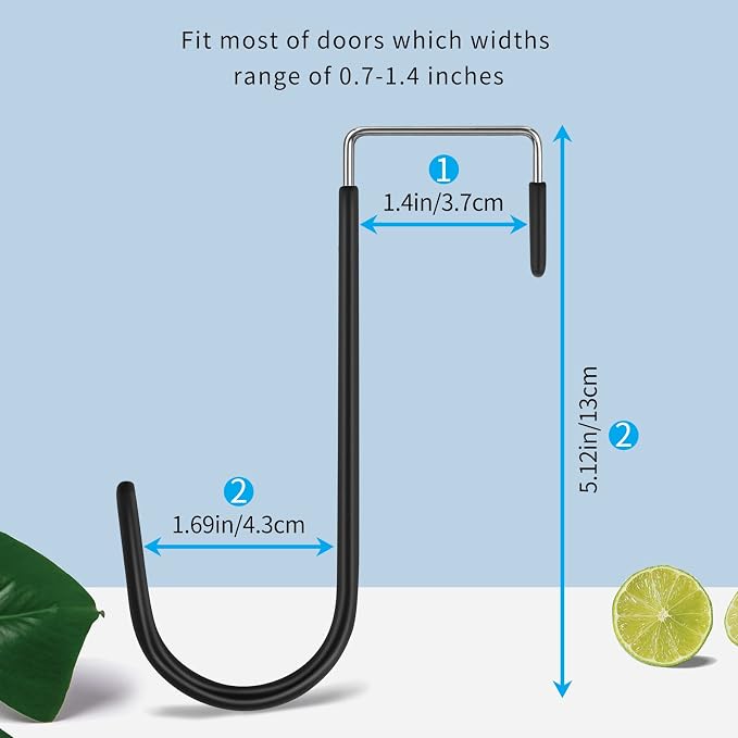 FYY 6PCS Over The Door Hooks, Door Hangers Hooks - Image 2