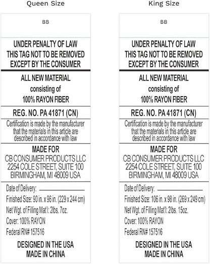 LUXOME Lightweight Blanket | 100% Rayon (Viscose) from Bamboo Fabric & Fill | King/Cal King - 98"x92" | Thermal-Regulating | Charcoal