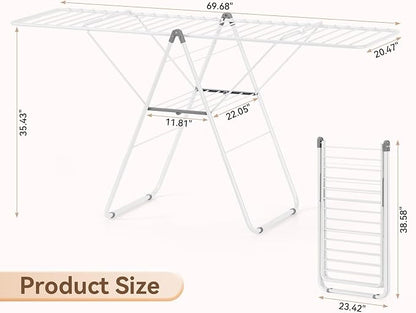 APEXCHASER Clothes Drying Rack, Foldable Drying Rack Clothing, Sturdy Metal - Image 2