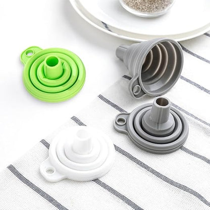 6 Pack Kitchen Funnel Set, 2025 New Food Funnel Silicone Collapsible Funnels - Image 7