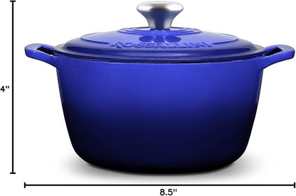 ROSSALLINI Signature Enameled Cast Iron Dutch Oven, Non-Stick Serving Pot - Image 10
