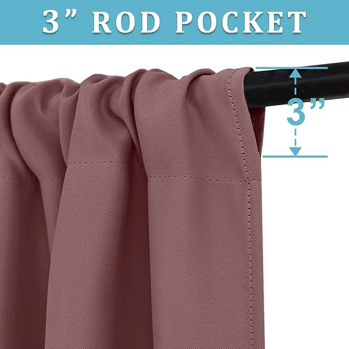 RYB HOME Bedroom Curtains Blackout - Image 2