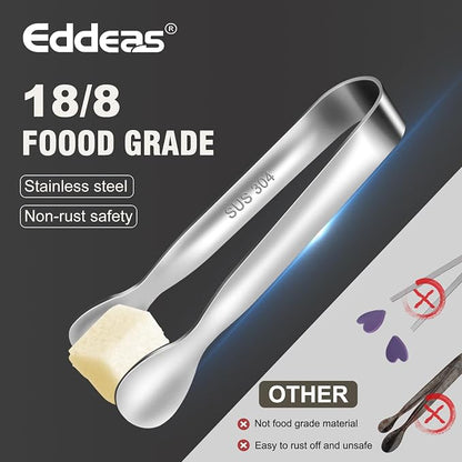 Eddeas Mini Tongs For Serving Food，Set fo 12 Small Tongs For Appetizers，Small - Image 2