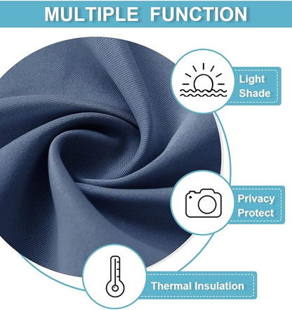 RYB HOME 45 inch Curtains for Kitchen Room Darkening Privacy Mini Curtain for - Image 7