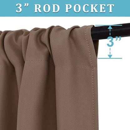 RYB HOME Blackout Curtains for Kitchen, Over Sink Privacy Curtains Window Decor - Image 3