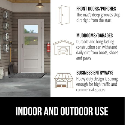 GORILLA GRIP Traffic Guard Door Mat, 2 Pack, Heavy Duty Waterproof Doormat - Image 7