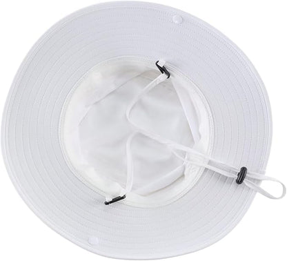 Connectyle Sun Hat for Men Women Outdoor UV Protection Safari Hat for Fishing Hiking Gardening Breathable Cowboy Hat UPF50