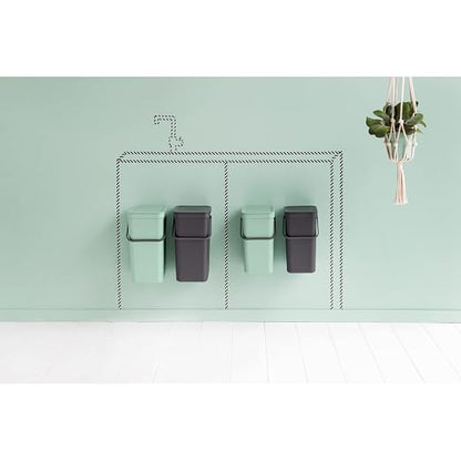 Brabantia Sort & Go Built-in Cupboard Recycling Cans Double Door Mounted Trash - Image 8