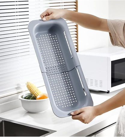 NIWWIN Collapsible Kitchen Colander Strainer, Expandable Over the Sink Colander - Image 2