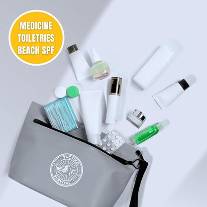 Tactiko Heavy-Duty Splash Water Resistant Zipper Pouches - Hold-All Organizers for Dry Bags, Travel Bags (1, Gray)