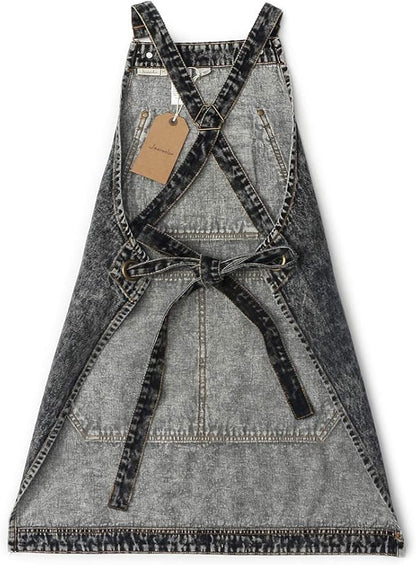 Jeanerlor - Cotton Denim Shop Black Tool Aprons - Jean Work Aprons - Image 3