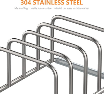 KORRTFID Cutting Board Holder, 2PSC Cutting Board Organizer Rack, 304 Stainless - Image 3