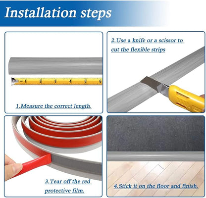 Floor Transition Strip Self Adhesive Carpet & Flooring Transitions Edging Trim - Image 5