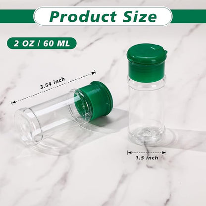 Amyhill 100 Pcs Plastic Spice Bottles Spice Jars - Image 2