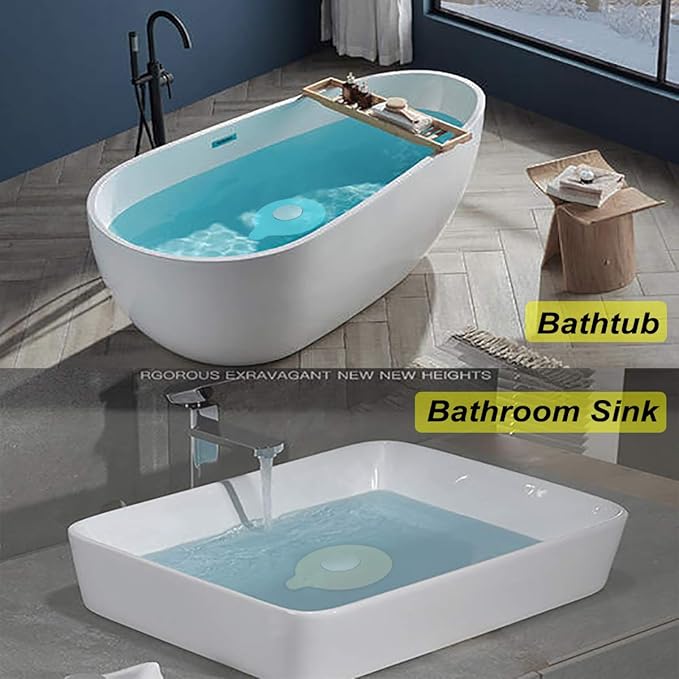 2PCS Silicome Tub Stopper, Bathtub Stopper, Tub Drain Stopper, Tub Plug, Bathtub Drain Cover, Bathtub Drain Plug, Bathroom Sink Stopper, Sink Drain Cover, Sink Plug